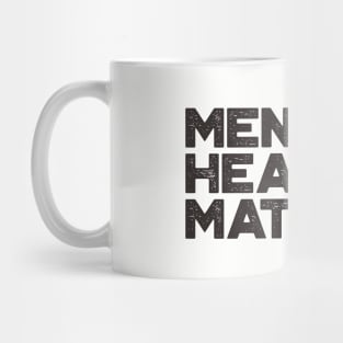 Mental Health Matters Vintage Retro (Black) Mug